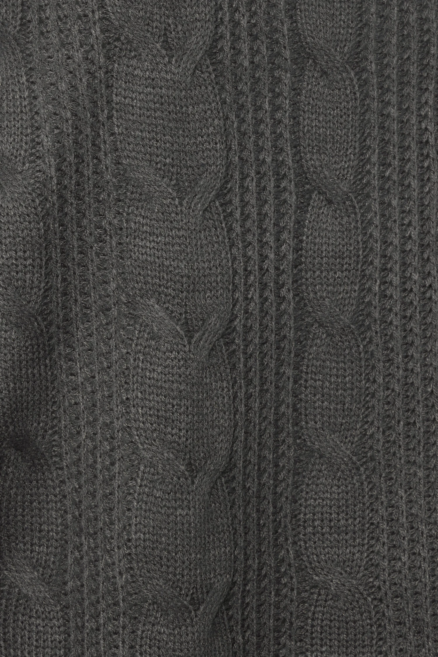 YOURS - Pull Gris Charbonneux Oversize En Maille Tressée 8 YOURS - Pull Gris Charbonneux Oversize En Maille Tressée – Image 6