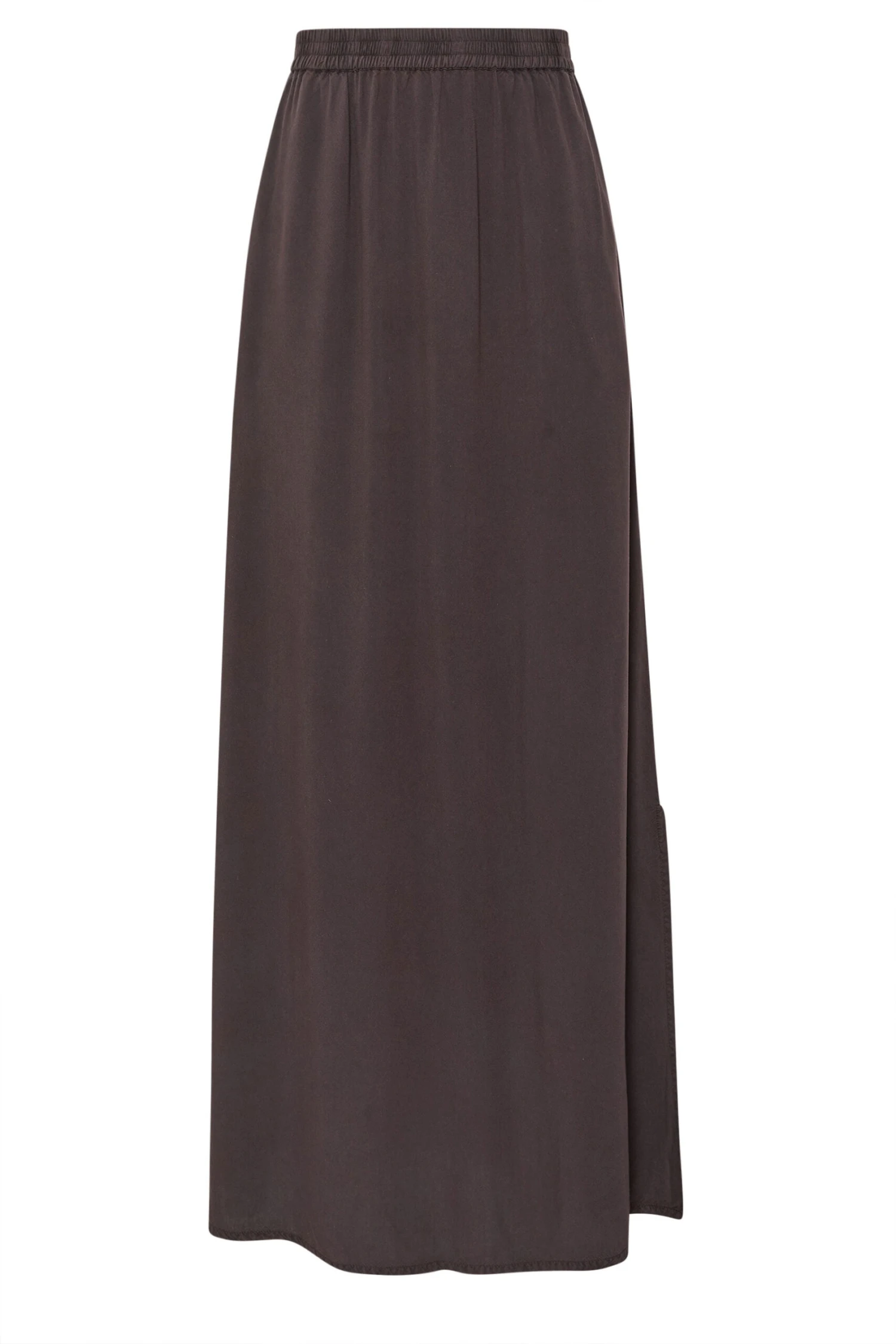 LTS Tall Chocolate Brown Acid Wash Side Split Maxi Skirt 7 LTS Tall Chocolate Brown Acid Wash Side Split Maxi Skirt – Image 5