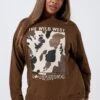 LIMITED COLLECTION Sweat-shirt Curve Brown à Imprimé Vache « The Wild West » -Evans Boutique 36f82583 f595 41 216869 A