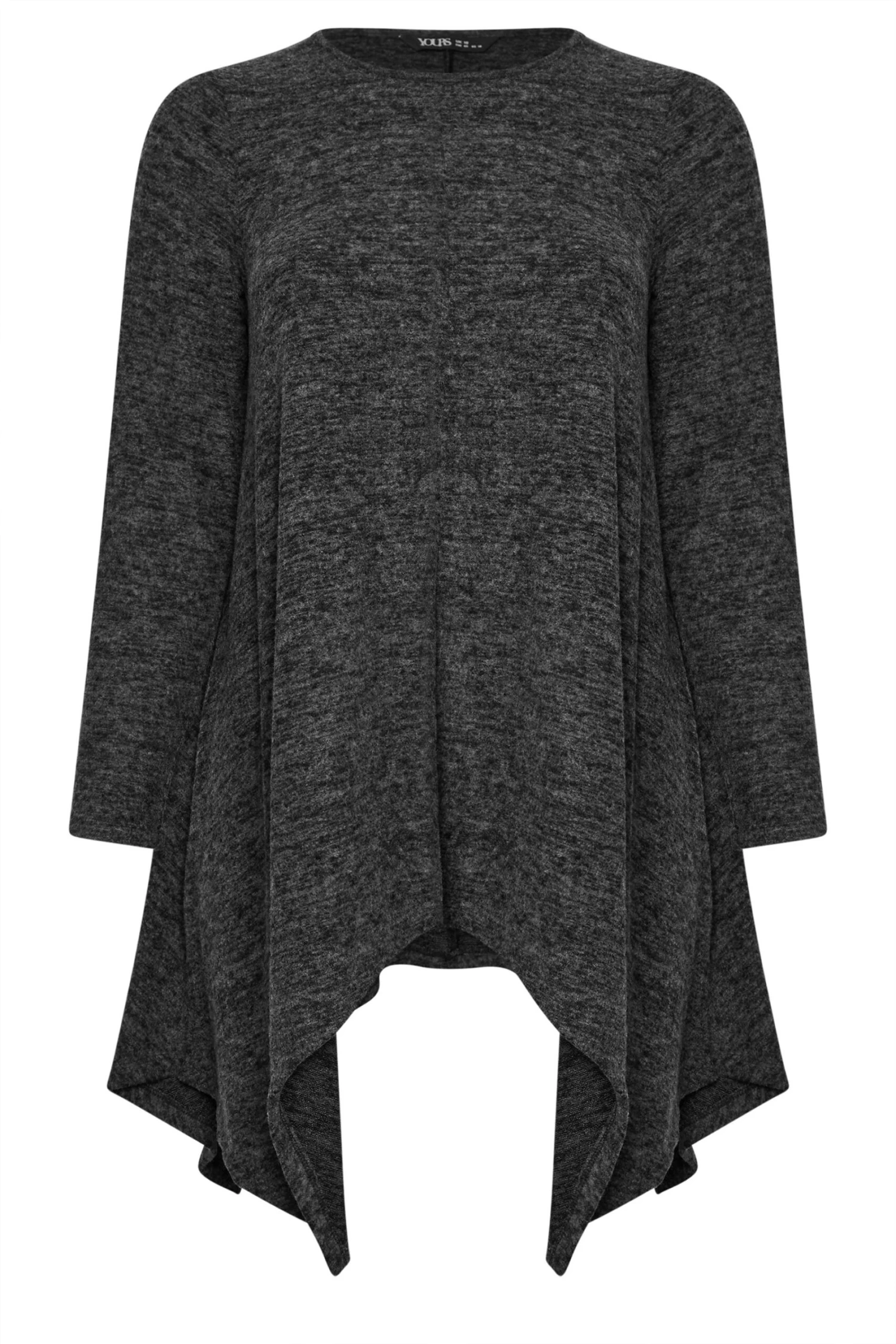 YOURS - Top Gris Charbonneux Ourlet Asymétrique 7 YOURS - Top Gris Charbonneux Ourlet Asymétrique – Image 5