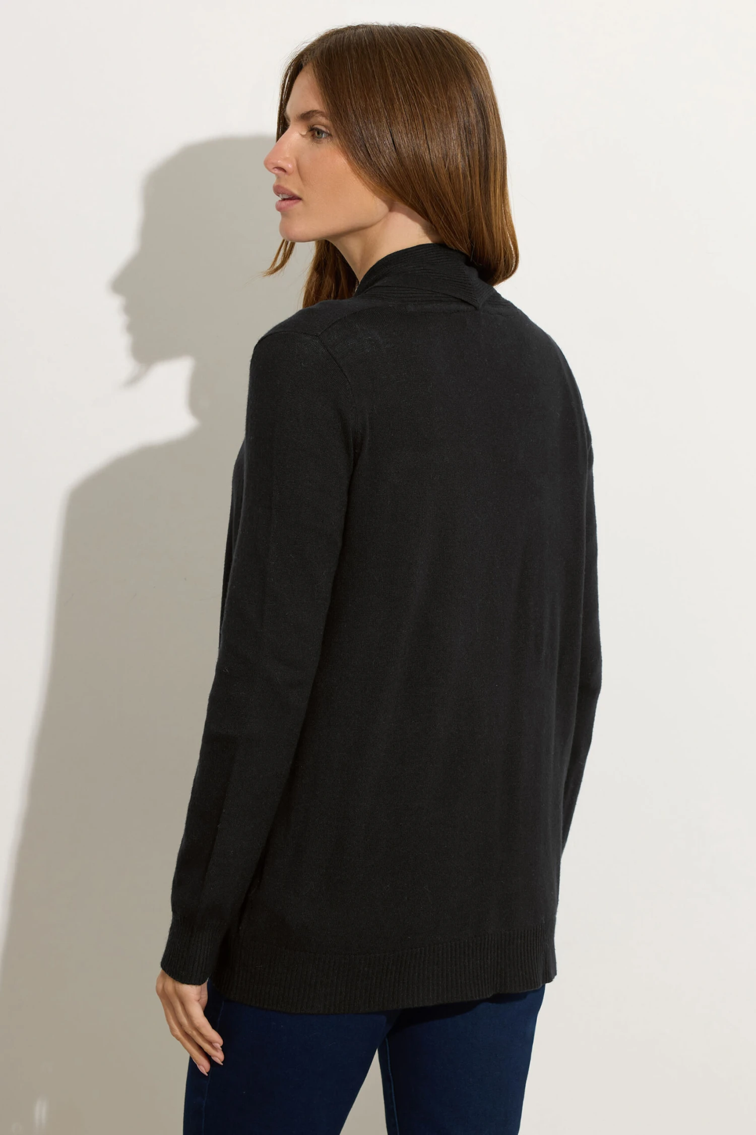 M&Co Black Shawl Collar Cardigan 5 M&Co Black Shawl Collar Cardigan – Image 3