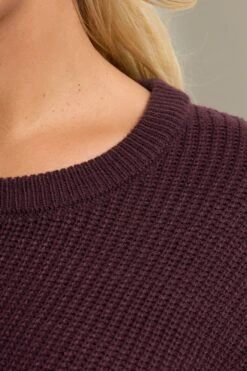 YOURS - Pull En Maille Essentiel Violet Foncé 10 YOURS - Pull En Maille Essentiel Violet Foncé -Evans Boutique 37bfac59 213b 44 280618 D