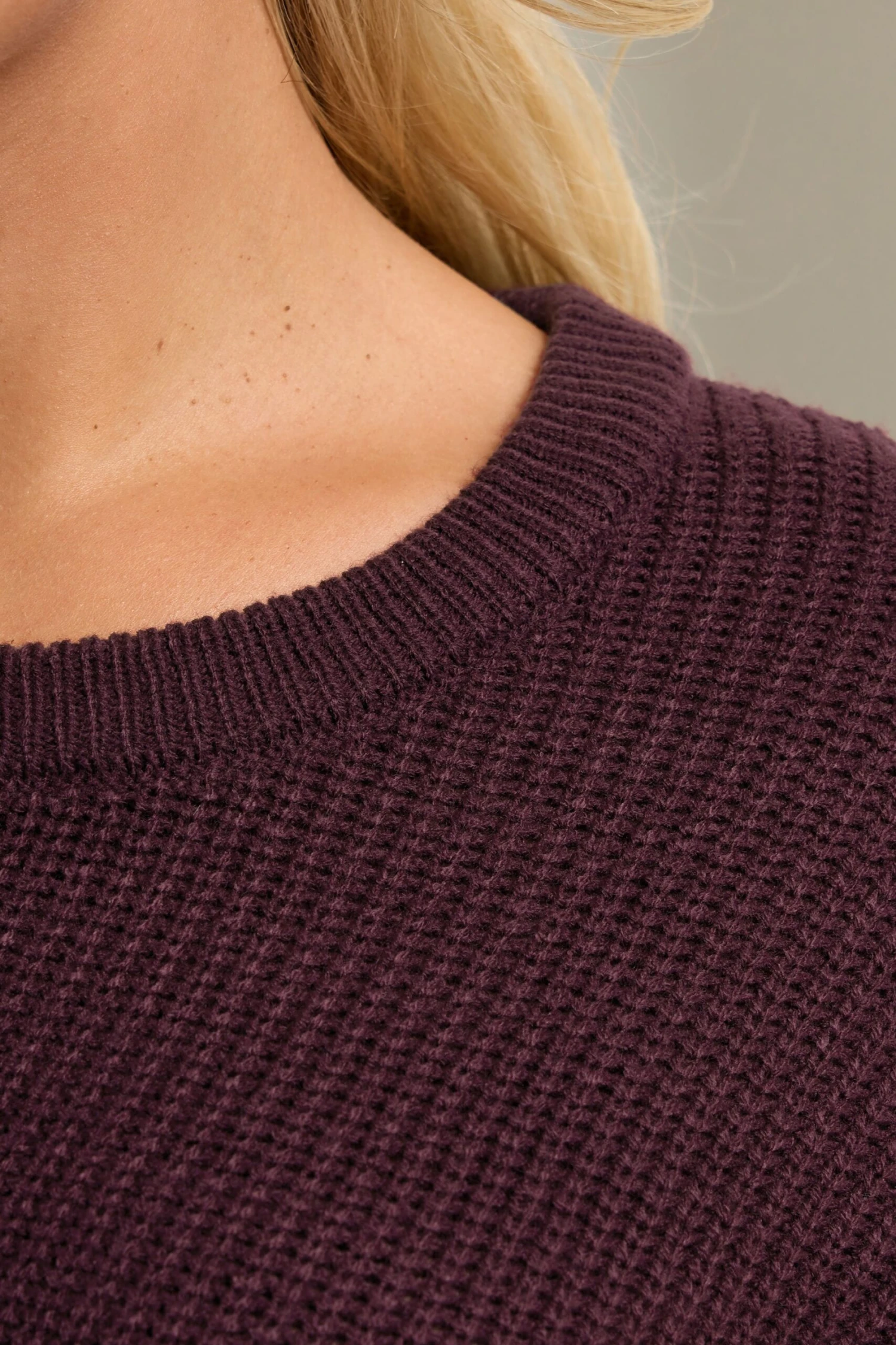 YOURS - Pull En Maille Essentiel Violet Foncé 6 YOURS - Pull En Maille Essentiel Violet Foncé – Image 4