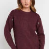 LTS Tall Burgundy Red Knitted Button Jumper -Evans Boutique 38be7114 fd0e 45 353832 A