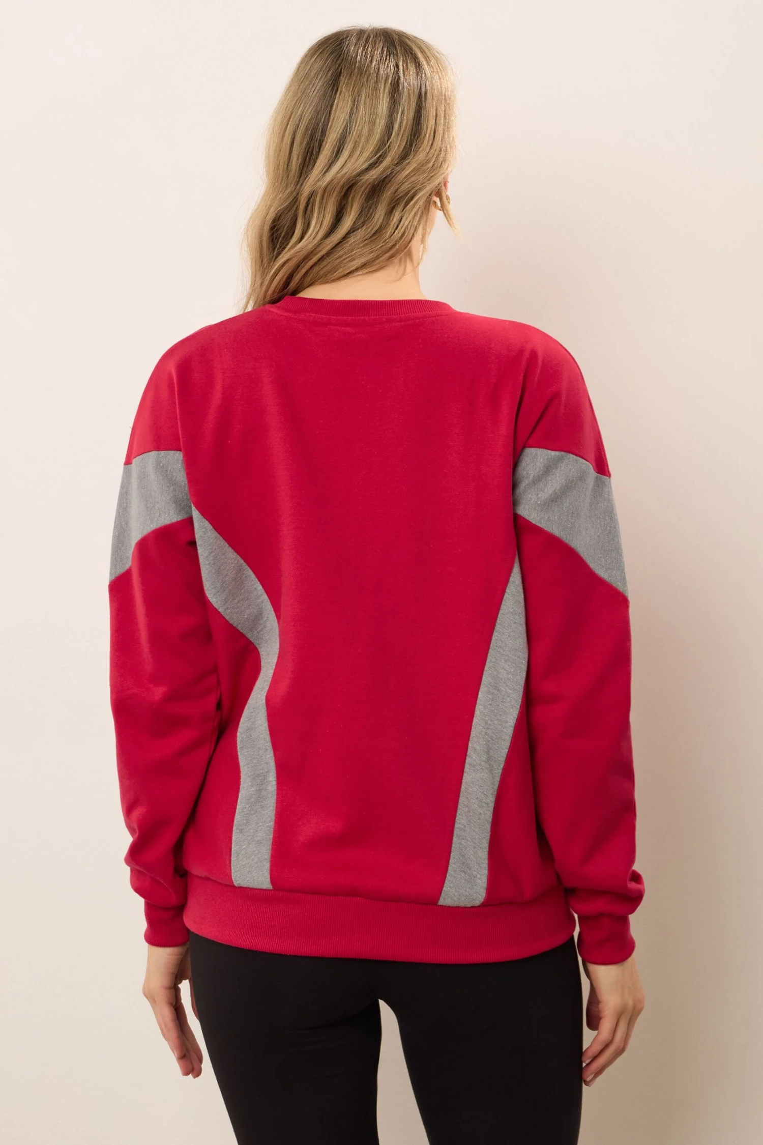 LTS Tall Red Colour Block Sweatshirt 6 LTS Tall Red Colour Block Sweatshirt – Image 4