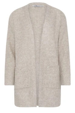 LTS Tall Light Grey Knitted Midi Cardigan -Evans Boutique 39a836dd c0c0 40 356051 X