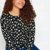 M&Co Black Dalmatian Print Jumper 1 M&Co Black Dalmatian Print Jumper -Evans Boutique 3a63fd13 fec4 42 500460 A