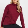 LTS Tall Burgundy Red Soft Touch Roll Neck Top 1 LTS Tall Burgundy Red Soft Touch Roll Neck Top -Evans Boutique 3a850166 6ef4 48 355490 A