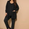 EVANS Curve Black Premium Pocket Front Cardigan 1 EVANS Curve Black Premium Pocket Front Cardigan -Evans Boutique 3b1143b4 b0fb 4d 616124 L1