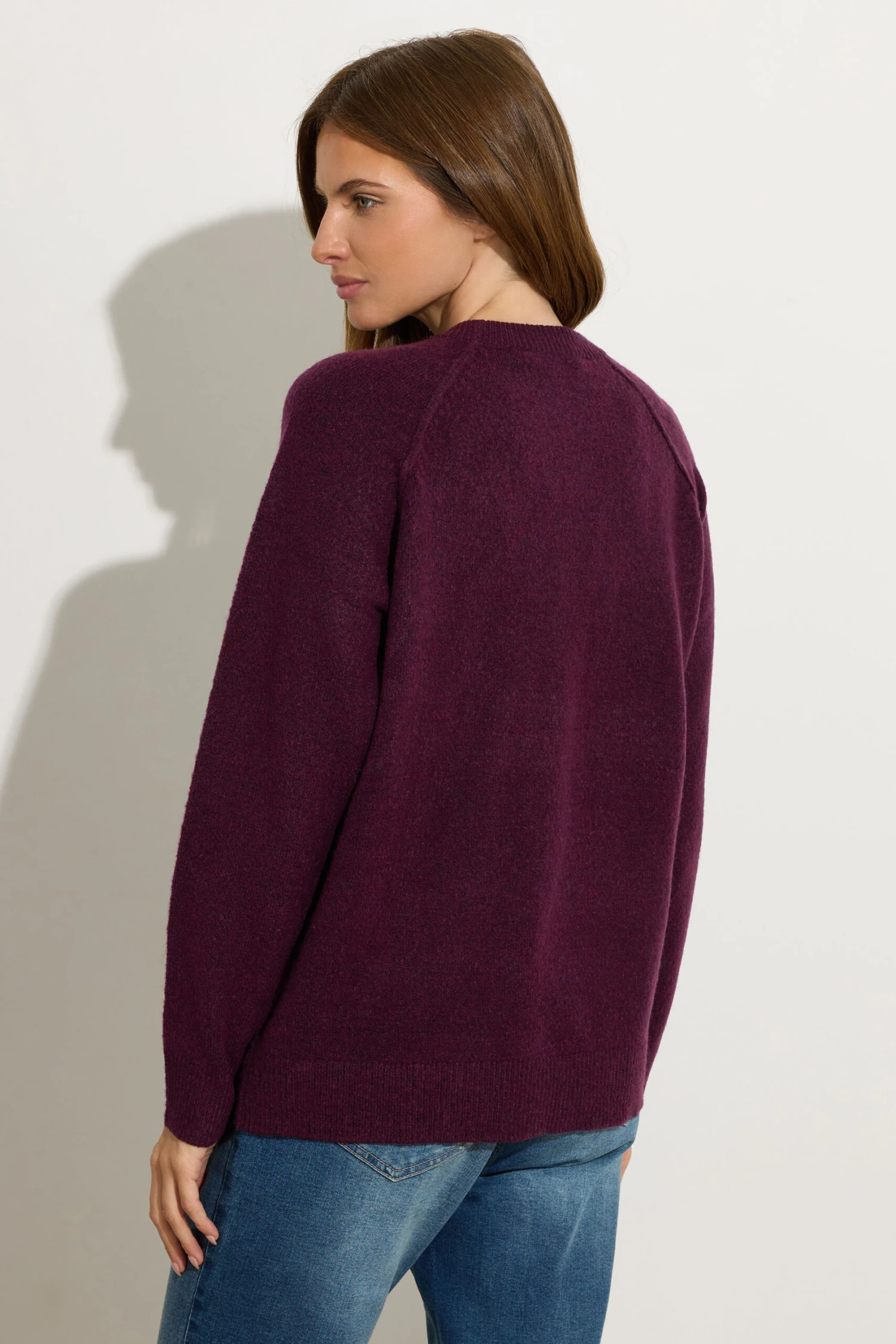 M&Co Berry Purple Raglan Jumper 6 M&Co Berry Purple Raglan Jumper – Image 4