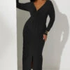 YOURS LONDON Curve Robe Longue Noire Nouée Sur Le Devant 2 YOURS LONDON Curve Robe Longue Noire Nouée Sur Le Devant -Evans Boutique 3c1b81fa bce5 4c 163329 A