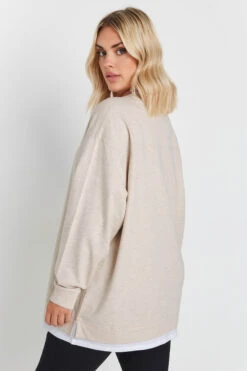 YOURS - Pull Crème En Jersey 2 En 1 Manches Longues 10 YOURS - Pull Crème En Jersey 2 En 1 Manches Longues -Evans Boutique 3c27d471 89e8 49 322000 C