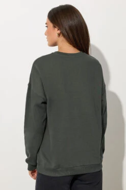 LTS Tall Charcoal Grey 'Michigan' Slogan Sweatshirt 9 LTS Tall Charcoal Grey 'Michigan' Slogan Sweatshirt -Evans Boutique 3e12c1fc e5d9 44 355277 C