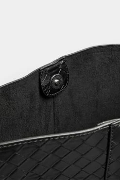 Black Faux Leather Woven Shoulder Bag 10 Black Faux Leather Woven Shoulder Bag -Evans Boutique 3e1f914b 00cd 4c 246502 P3