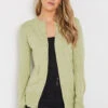LTS Tall Sage Green Button Down Knit Cardigan -Evans Boutique 3e61d529 667a 40 355201 B
