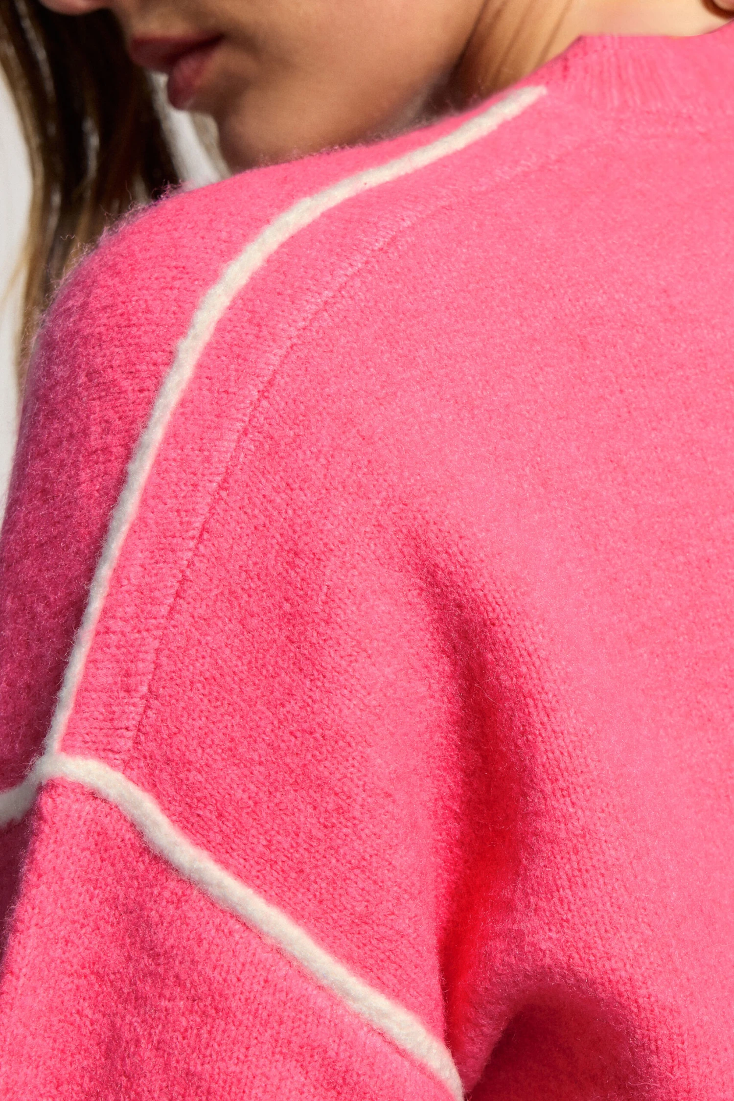 LTS Tall Pink Contrast Piping Jumper 6 LTS Tall Pink Contrast Piping Jumper – Image 4