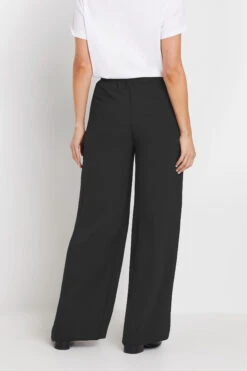 LTS - Pantalon Wide Leg Noir Crêpé Tall 9 LTS - Pantalon Wide Leg Noir Crêpé Tall -Evans Boutique 3f1cb319 904e 46 351660 C