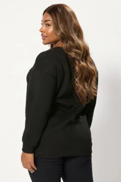 Sweat-shirt Noir à Imprimé Léopard YOURS Curve « Love » 10 Sweat-shirt Noir à Imprimé Léopard YOURS Curve « Love » -Evans Boutique 4131de00 d5b2 4b 303976 C