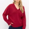 LTS Tall Red Wool V-Neck Jumper 1 LTS Tall Red Wool V-Neck Jumper -Evans Boutique 41328d7a 981f 4b 356076 A