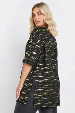 YOURS - Top Noir & Doré Texturé Alluminium 9 YOURS - Top Noir & Doré Texturé Alluminium -Evans Boutique 42030c1f 7aa6 43 303664 C