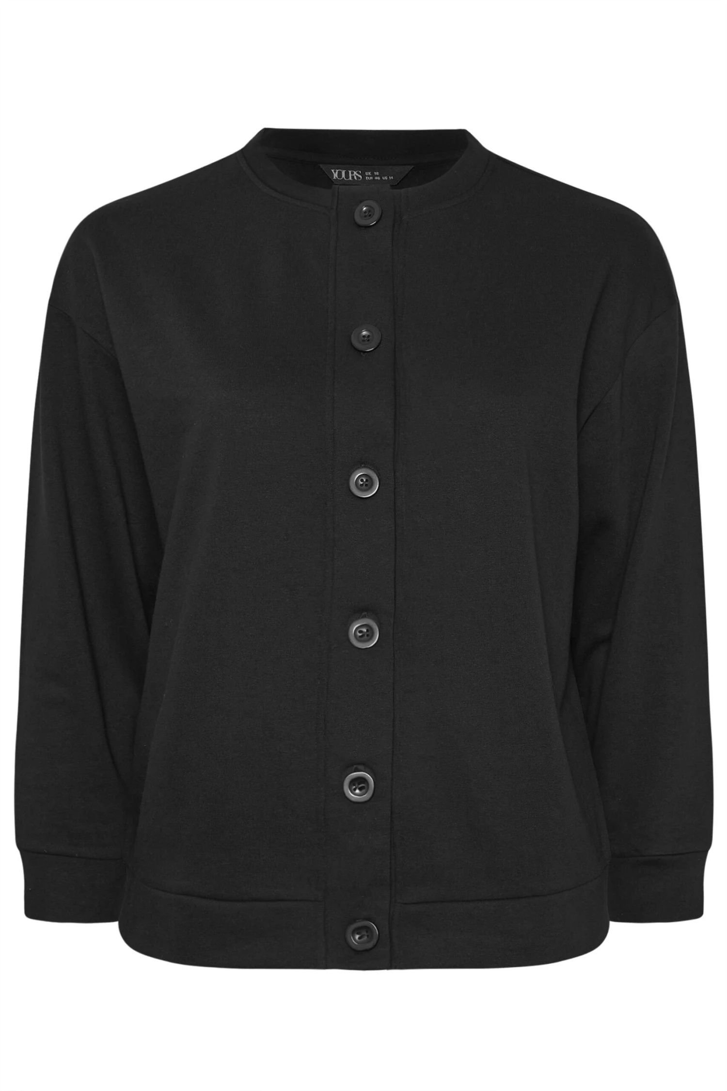 YOURS Curve Cardigan Noir à Boutons 7 YOURS Curve Cardigan Noir à Boutons – Image 5