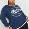 YOURS - Sweatshirt Varsity Bleu Marine & Blanc 'New York' -Evans Boutique 424024b2 5e34 47 303756 A
