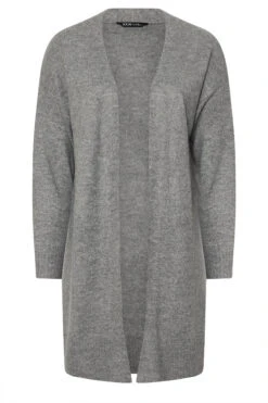YOURS - Cardigan Gris Toucher Doux En Maille -Evans Boutique 4264c7fb 649e 46 280432 X