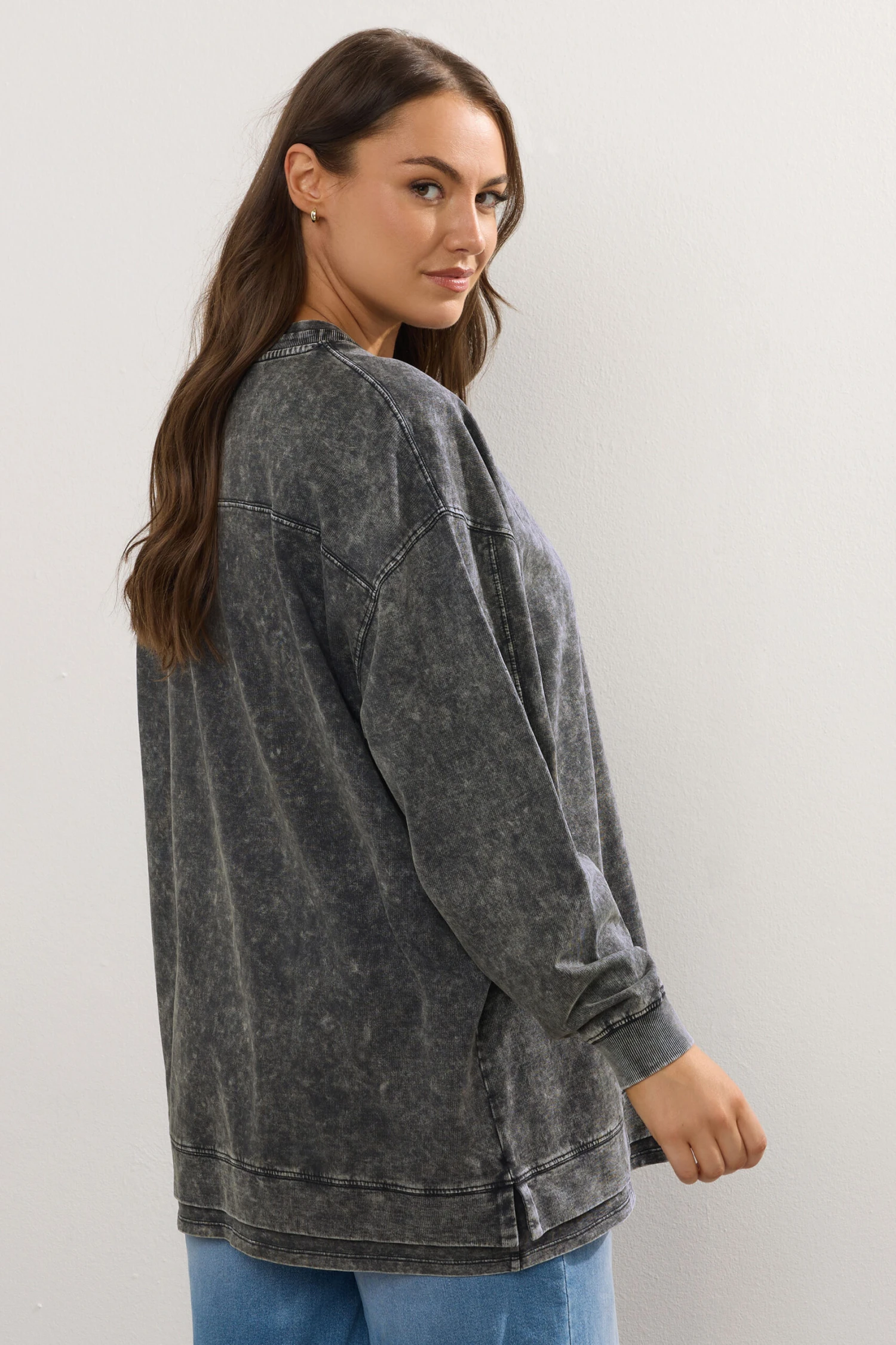 YOURS Curve Sweat-shirt Gris Délavé à L'acide YOURS Curve 2 En 1 5 YOURS Curve Sweat-shirt Gris Délavé à L'acide YOURS Curve 2 En 1 – Image 3