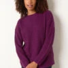 M&Co Berry Purple Funnel Neck Knitted Jumper 2 M&Co Berry Purple Funnel Neck Knitted Jumper -Evans Boutique 4314ad6b 2ecb 48 502427 A