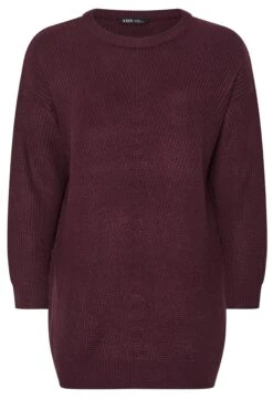 YOURS - Pull En Maille Essentiel Violet Foncé 11 YOURS - Pull En Maille Essentiel Violet Foncé -Evans Boutique 43bf8aff b046 44 280618 X