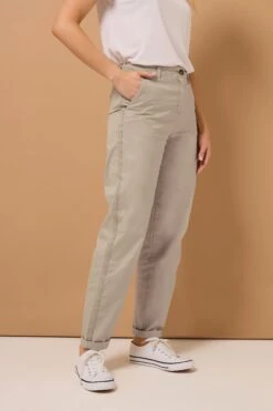 LTS Tall Stone Brown Cotton Straight Leg Chino Jeans 10 LTS Tall Stone Brown Cotton Straight Leg Chino Jeans -Evans Boutique 44183be3 d5a5 45 355370 B