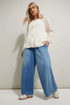 YOURS - Cardigan Ivoire Boutonné En Maille -Evans Boutique 447c2f51 2813 44 280611 B