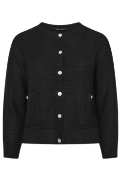 YOURS - Cardigan Noir Boutonné Design En Maille 9 YOURS - Cardigan Noir Boutonné Design En Maille -Evans Boutique 44b71a0f 61ee 4d 280516 X