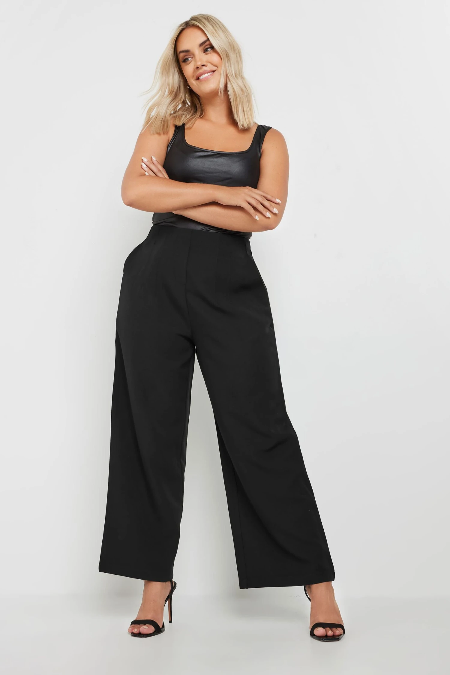 YOURS - Pantalon Classique Noir Coupe Wide Leg à Poches 4 YOURS - Pantalon Classique Noir Coupe Wide Leg à Poches – Image 2