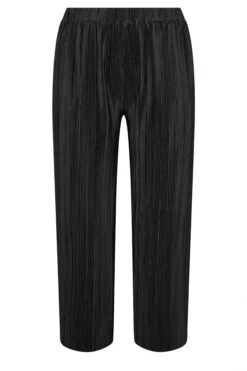 YOURS - Pantalon Wide Leg Noir Plissé 11 YOURS - Pantalon Wide Leg Noir Plissé -Evans Boutique 45839d26 a91c 49 310045 X