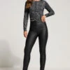 LTS Tall Black Faux Leather Skinny Jeans