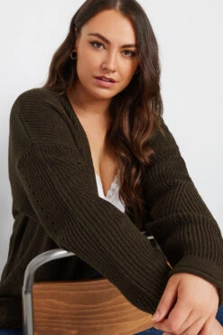 YOURS - Cardigan Maxi En Maille Marron 10 YOURS - Cardigan Maxi En Maille Marron -Evans Boutique 46b43bf6 b76e 44 280311 D