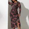 YOURS LONDON Curve Robe Longue Noire En Maille Fleurie Avec Nœud Latéral 1 YOURS LONDON Curve Robe Longue Noire En Maille Fleurie Avec Nœud Latéral -Evans Boutique 47070f35 5bc9 46 163335 B
