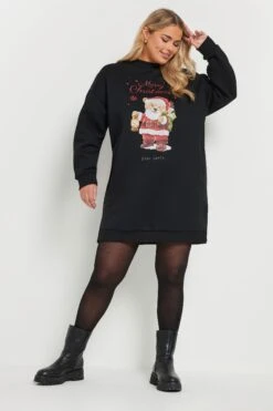 YOURS - Robe-Sweatshirt Noire 'Merry Christmas' Peluche 9 YOURS - Robe-Sweatshirt Noire 'Merry Christmas' Peluche -Evans Boutique 4747a175 1f88 45 303826 B
