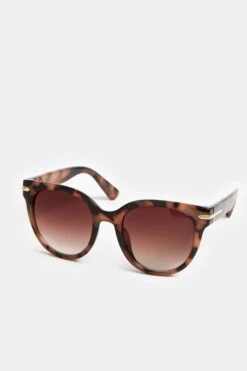 Lunettes De Soleil Marrons Monture Détail Doré -Evans Boutique 47fb331e a082 42 155392 P