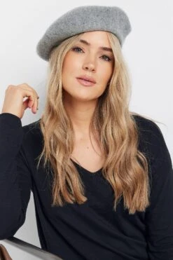 Béret En Feutre Gris