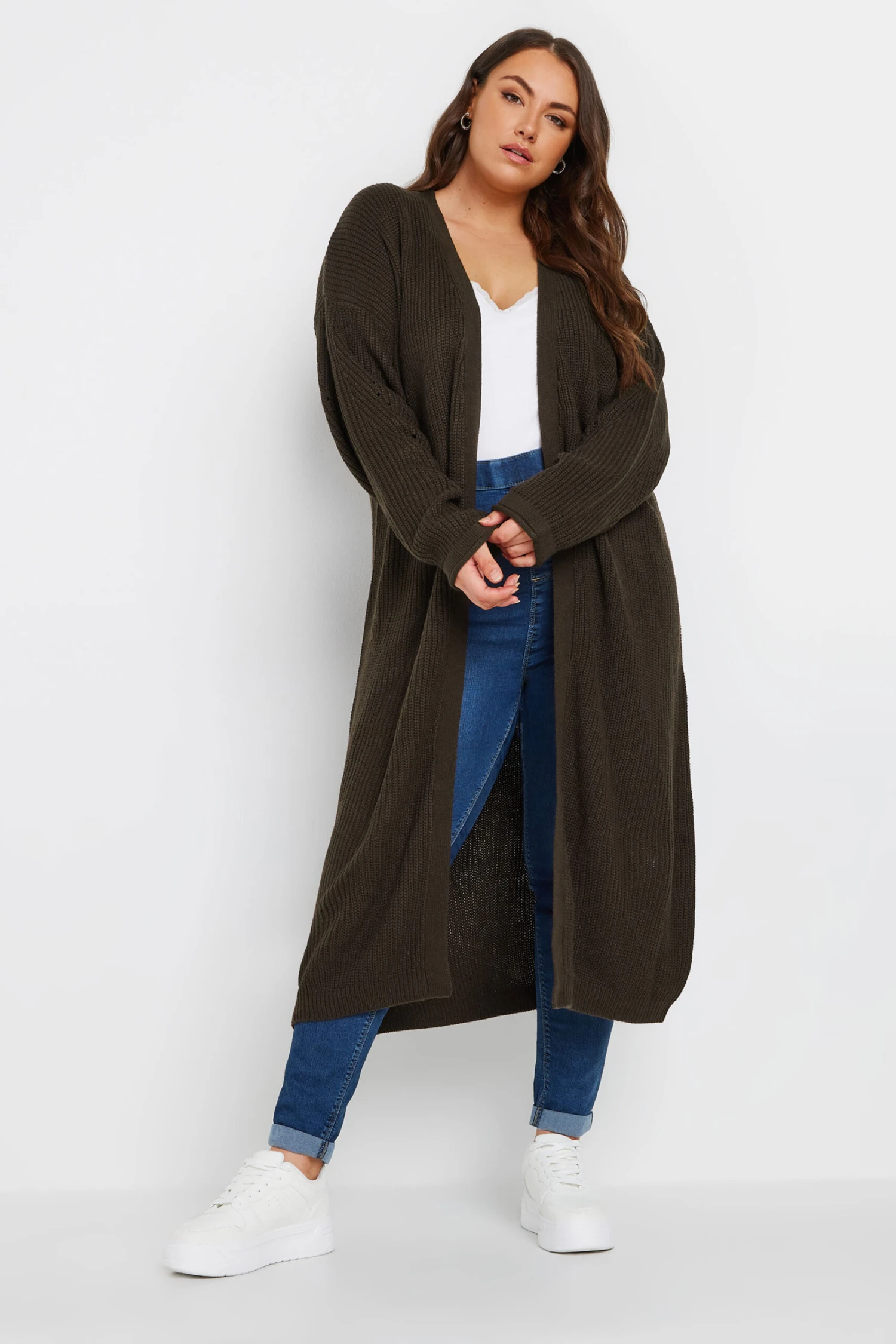 YOURS - Cardigan Maxi En Maille Marron 4 YOURS - Cardigan Maxi En Maille Marron – Image 2