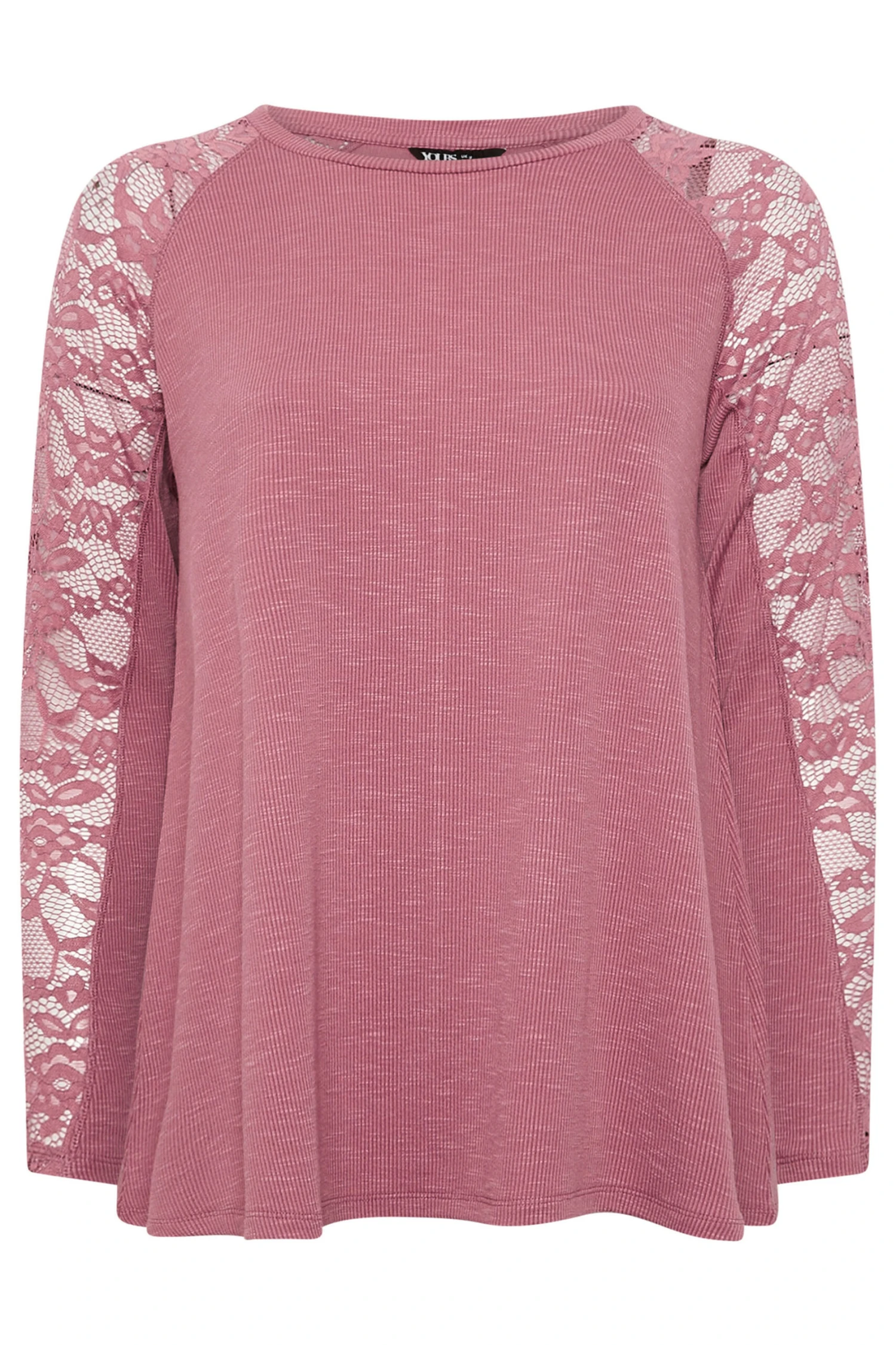 YOURS - Top Rose En Dentelle Manches Longues 8 YOURS - Top Rose En Dentelle Manches Longues – Image 6