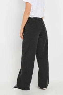 LTS Tall Black Washed Denim Pull-On Wide Leg Jeans -Evans Boutique 4a533c66 1592 44 355386355387 C