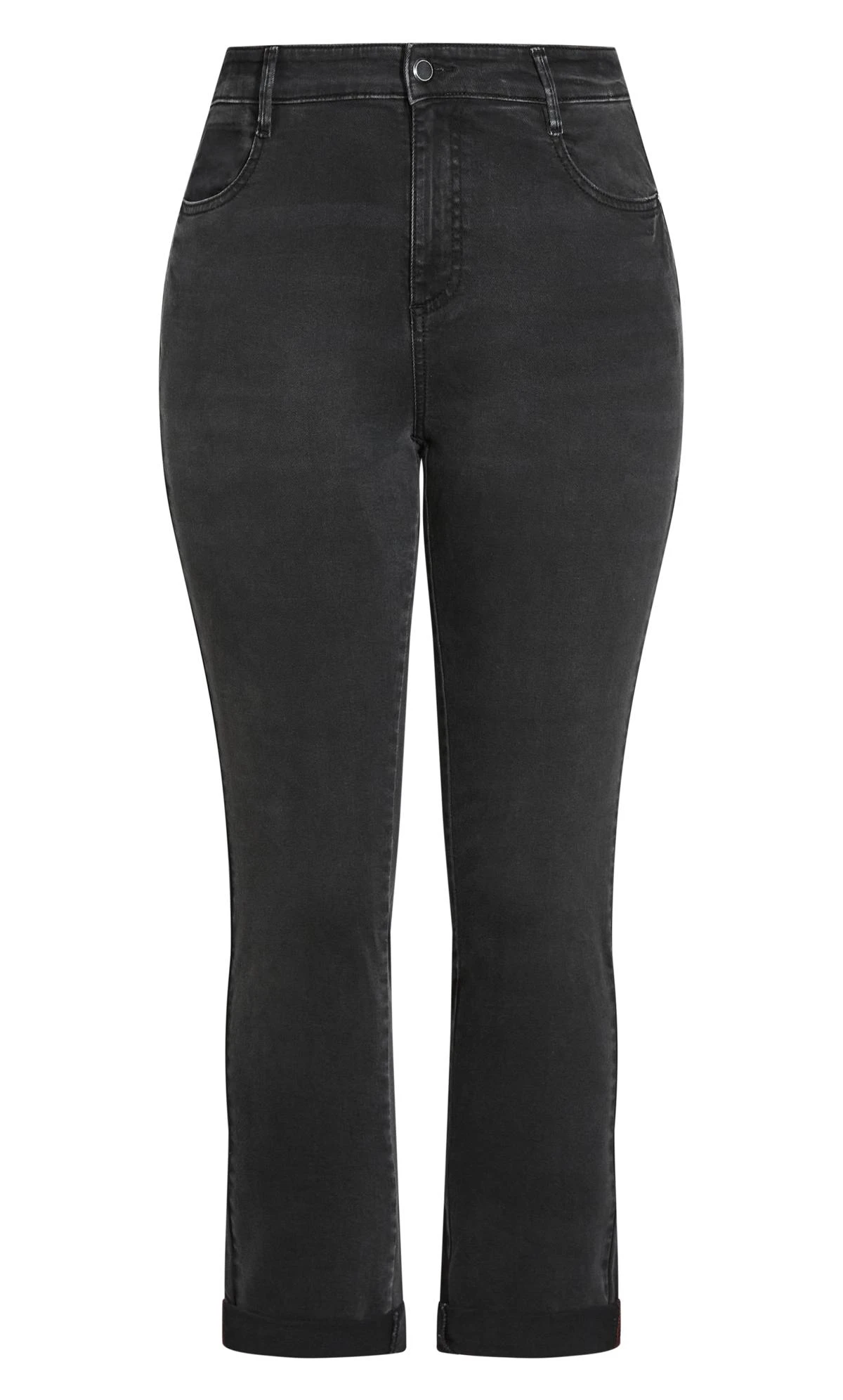 Evans Black Washed Girlfriend Jeans 9 Evans Black Washed Girlfriend Jeans – Image 7