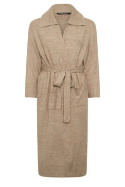 YOURS - Cardigan Maxi Marron Glacé Avec Ceinture 13 YOURS - Cardigan Maxi Marron Glacé Avec Ceinture -Evans Boutique 4ae9068f e362 43 280414 X