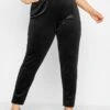 Pantalon Noir Coupe Droite En Velours -Evans Boutique 4b260f73 a452 4d 143182 A