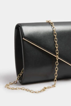 Black Faux Leather Metal Trim Clutch Bag 11 Black Faux Leather Metal Trim Clutch Bag -Evans Boutique 4b3f34b5 4a6e 4d 246520 P1