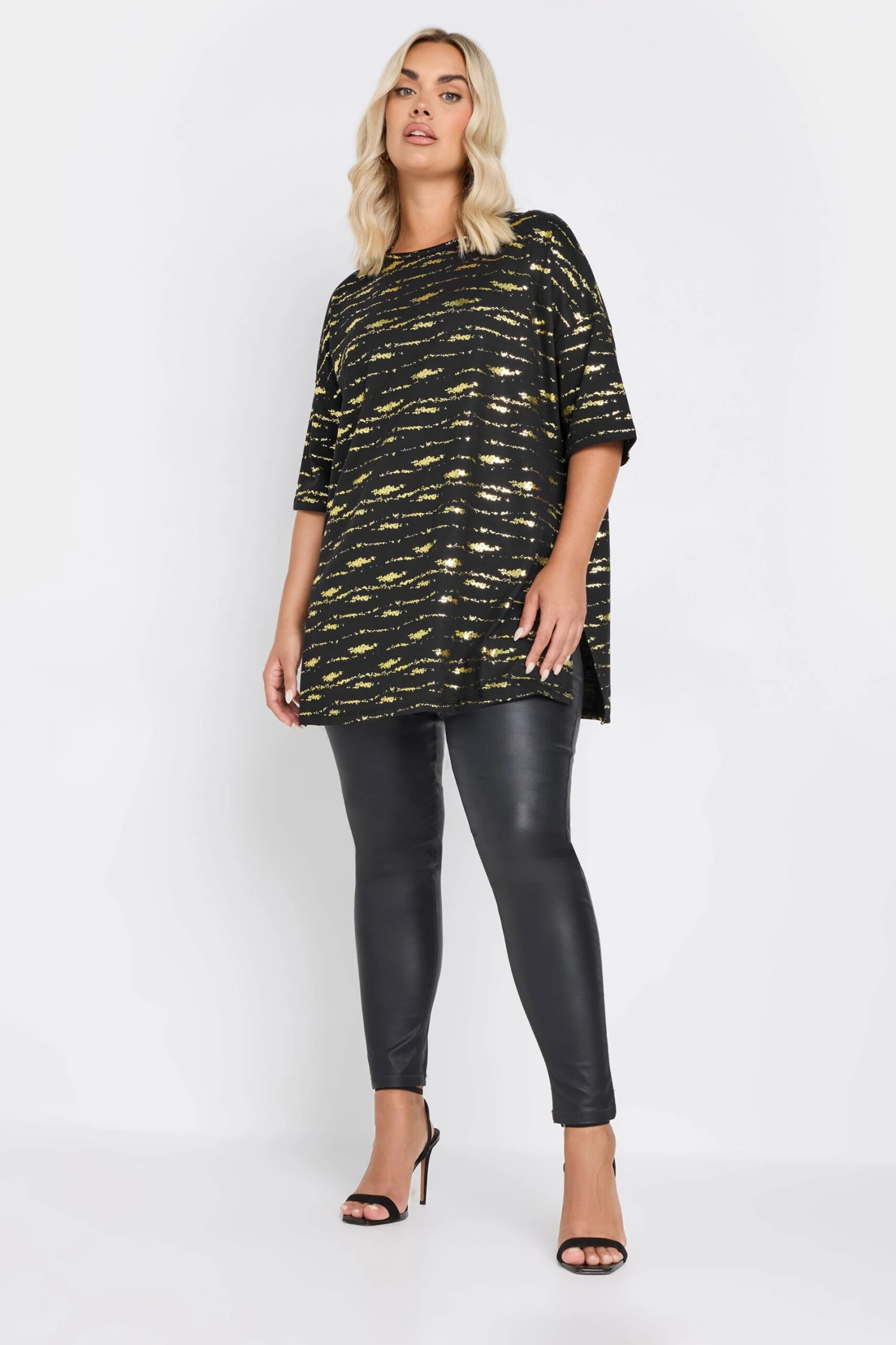 YOURS - Top Noir & Doré Texturé Alluminium 4 YOURS - Top Noir & Doré Texturé Alluminium – Image 2