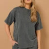 LTS Tall Grey Acid Wash Short Sleeve Sweat T-Shirt 1 LTS Tall Grey Acid Wash Short Sleeve Sweat T-Shirt -Evans Boutique 4bdebf64 8be9 41 355659 A